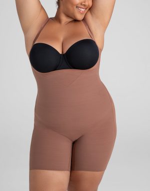 Open-Bust Mid-Thigh Bodysuit