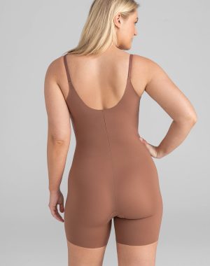 Open-Bust Mid-Thigh Bodysuit